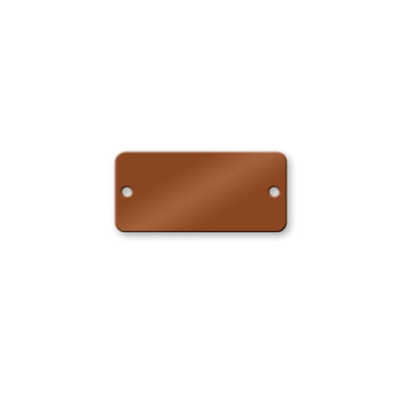 1-1/2 x 3/4 Copper Tag/Plate - Pack/25