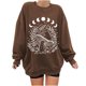 thumbnail image 2 of Puntoco Mujeres Casual Manga Completa Cuello Redondo tops Camisas Sueltas Blusa Estampado de Sol y Luna Sudadera Gráfica Puntoco Puntoco-5343, 2 of 5