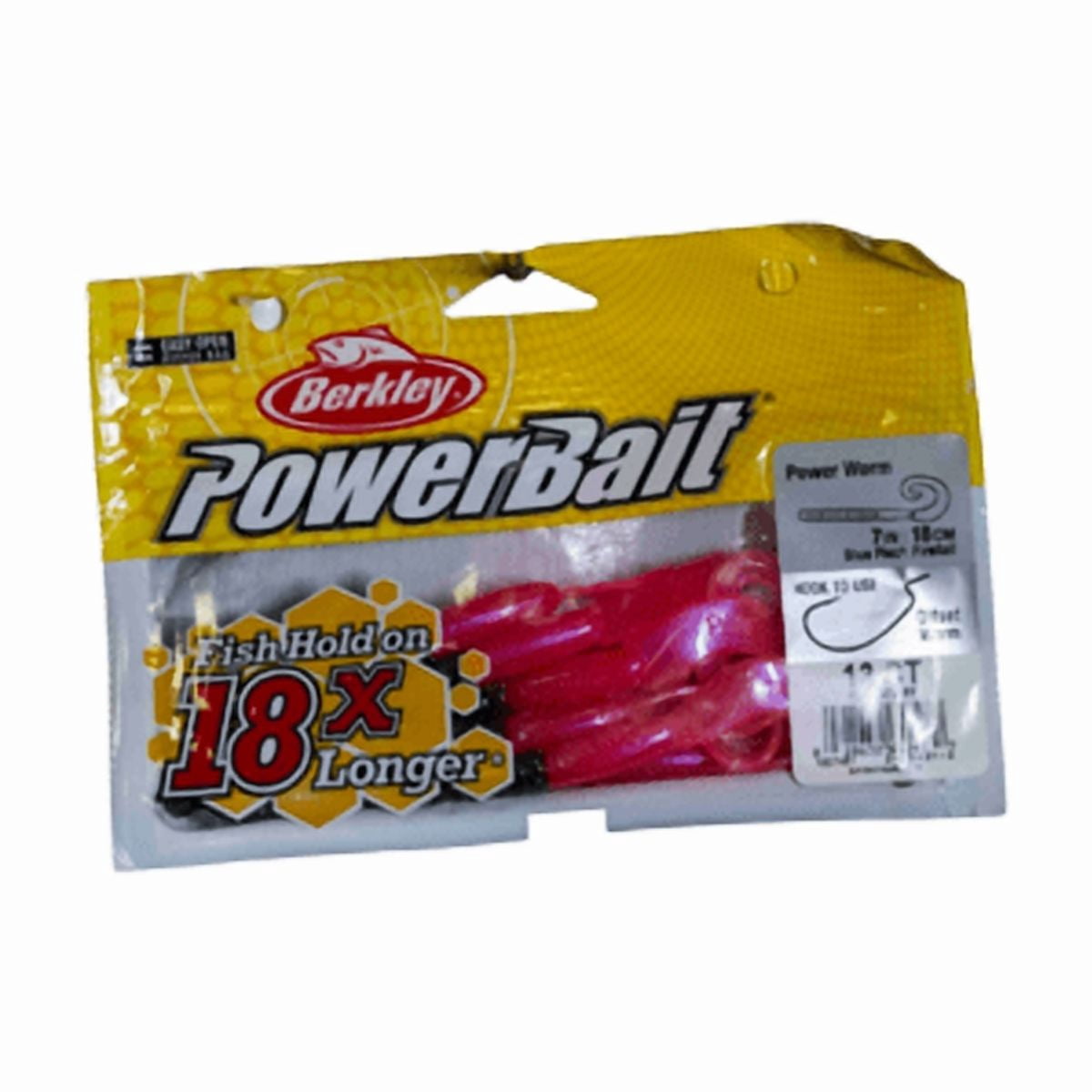 (2 pack) Berkley PowerBait® Power Worm Fishing Bait, Blue Fleck Firetail, 7in