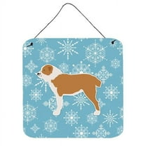 Winter Snowflake Design with Dog Art Wall or Door Hanging Prints