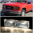 thumbnail image 3 of DNA Motoring For 94-00 GMC C10 C/K Yukon Suburban Smoked Amber Corner Headlight Bumper Lamps, 3 of 6