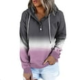 thumbnail image 2 of Spring Tops for Women Hoodies for Women's Fashion Printed Pocket Long Sleeve Blouse Casual Tops Sweatershirt Button Hoodies, 2 of 6