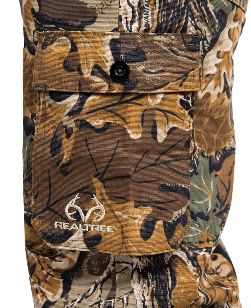 Realtree Men’s 6-Pocket Cargo Camo Hunting Pants , Regular Fit, Straight Leg, Camo Pants for Outdoor, Hiking Wear | S-4X