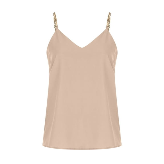 Cute Summer Tops for Women, Womens Spaghetti Chain Tank Tops Summer Sexy Casual Sleeveless Blouse Cleavage Vests blusas de mujer de moda blusas casuales bonitas blusas elegantes
