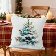 thumbnail image 5 of Uutvery Christmas Pillow Covers 17.7x17.7 Inches,Xmas Snowman Tree Pillow Cover,Winter Decorative Pillows Sofa Couch Bed Living Room,Merry Christmas Farmhouse Decoration,Xmas Indoor Decor, 5 of 6