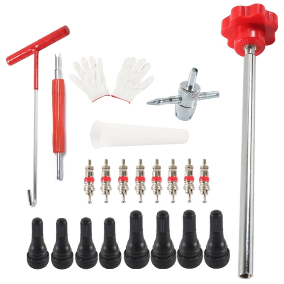 Tire Valves Stem Cores Replacement Tool Set Quickly Change Tire Valves Tool Set for Replacing Leaky Valves in Motorcycle