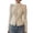 Beige, variant on Women's Fashion Elegant Commute Stand Collar Blouse, Lace Crochet Detail with Chinese Frog Button Closure, for Office Work or Daily Casual Outfits in Spring Beige