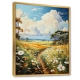 thumbnail image 2 of Designart "pasture Emerald Expanse pasture" Floral Floater Framed Canvas Art Print, 2 of 7