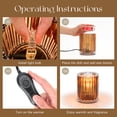thumbnail image 2 of Sziqiqi Gold Ribbed Glass Wax Melt Warmer with Timer: Adjustable Brightness Elegant Flameless Candle Warmer for Home Decor Ideal Gift for Women Housewarming Bedroom Office Small Vase Jewelry Holder, 2 of 7