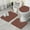 Red Orange Mushroom, variant on Red Mushroom Snail Black Pattern Bathroom Rugs Sets 3 Piece,Toilet Cover Set,Absorbent Non Slip Bathroom Mats Sets with U-Shaped Contour Rug Toilet Rug Set