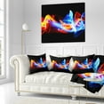 thumbnail image 3 of Designart Fire and Ice - Abstract Throw Pillow - 18x18, 3 of 5