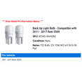 thumbnail image 2 of Back Up Light Bulb - Compatible with 2011 - 2017 Ram 3500 2012 2013 2014 2015 2016, 2 of 2
