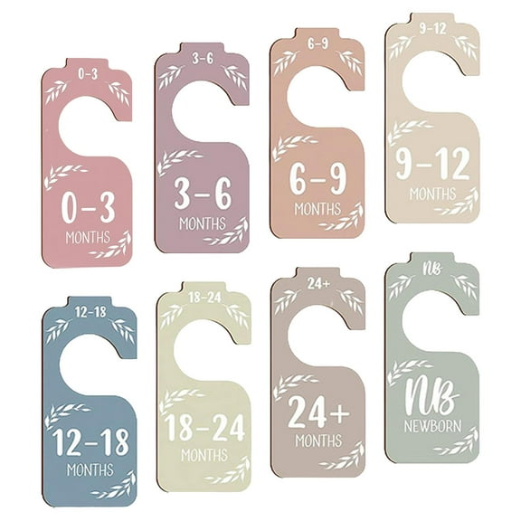 8 Pieces Baby Closet Dividers from Newborn to 24 Months Newborn Supplies Infants Wardrobe Divider Easily Sort and Organize Home Decoration