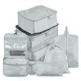 thumbnail image 1 of Bolsas de almacenamiento, juego de 8 Uds., organizador de viaje, Maleta, juego de embalaje, estuches Meterk Gris, 1 of 7