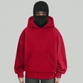 thumbnail image 4 of Towmus Balaclava Hoodie with Built-In Eye Mask, Double Hooded Zip Jacket Wind-resistant Winter Hoodies Sweatshirts, Unisex, 4 of 6