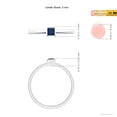 thumbnail image 4 of ANGARA Natural Bezel-Set Solitaire Square Blue Sapphire Stackable Ring in 14K White Gold for Women (Size-3mm) | September Birthstone, Anniversary, Jewelry Gift for Women | Natural Blue Sapphire Ring, 4 of 9