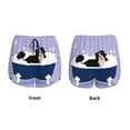 thumbnail image 5 of Lsque Bernese Mountain Dog Sitting Bath Tub Printed Women's Running Shorts with Liner Pockets,Elastic Quick Dry Workout Athletic Gym Yoga Shorts,Womens High Waist Shorts-Large, 5 of 9