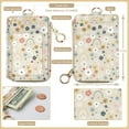 thumbnail image 5 of Floral Lanyard Wallet & ID Badge Holder 2-in-1, Cute Women Badge Holder with Lanyards, Leather ID Badges Holder for Nurse Teacher Student Office（Flowers Rainbows）, 5 of 6