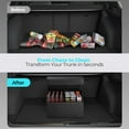 thumbnail image 5 of Car Organizers for Trunk for Suv Sedan, Leather Storage Box,Magnetic Lid,Collapsible and Adjustable,16.5 inches, 5 of 15