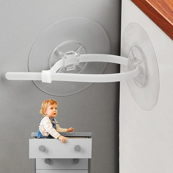 30 Packs Furniture Anchors for Baby Proofing, No Drill Upgraded Self-Adhesive Secure 168 Pound Furniture Prevent Falling Anti Tip Earthquake Straps for Child Safety