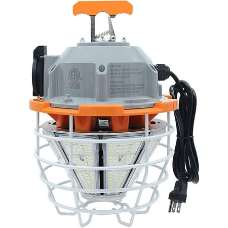 

LED Temporary Work Light 110V-277V 150W 25000ML 5000K Linkable Construction Light Daylight White Hanging for Job Site Waterproof IP64 Outdoor Warehouse High Bay