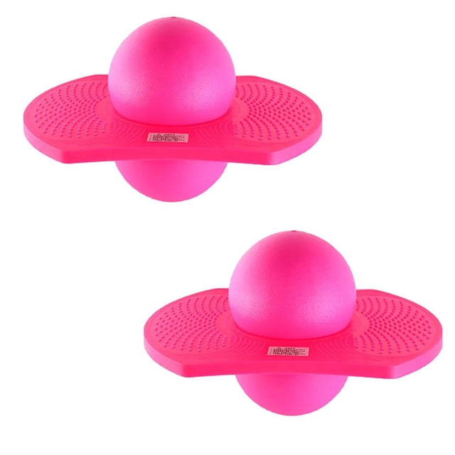 1 par de bolas de plataforma de rebote de equilibrio con tolva espacial - Niños Niños Adultos Niños y niñas Actividad deportiva al aire libre - Rosa r Zulema Bola de salto de equilibrio de Pogo