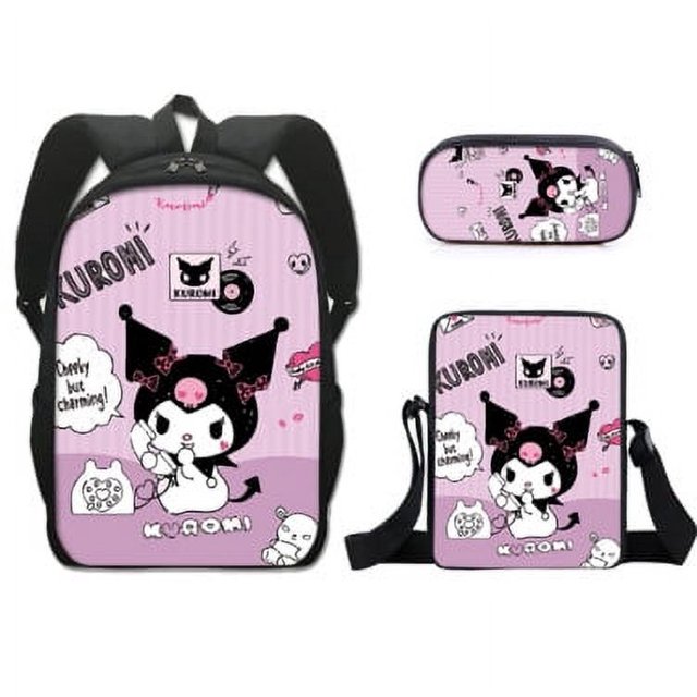 Cartoon Backpack Cool Loomi High-capacity Schoolbag Three-piece Set For Primary And Secondary School Students-SinKeeU