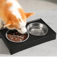 thumbnail image 4 of Fastpet Comederos Elevados para Perro y Gato - Comedero para Perro Ajustable Configuraciones, con Plato de Alimentacion Lenta, Tazone Bebedero Acero Inoxidable de 1,6 L y Plato Slow Feed, 4 of 9