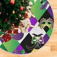 thumbnail image 5 of Coolnut Mardi Gras Christmas Tree Skirt Tree Skirt for Holiday Party Home Christmas Day Ornaments36", 5 of 6