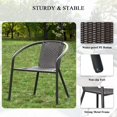 thumbnail image 6 of QRKD Outdoor Chairs Stackable - Set of 4 Indoor Outdoor Dining Rattan Chairs Curved Back, All Weather Bistro Patio Chairs, Grey, 6 of 16