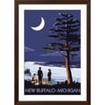 thumbnail image 2 of Art.com New Buffalo, Michigan - Bonfire at Night Scene Art Print by Lantern Press, Brown Frame Wall Art, 32" x 44", 2 of 4