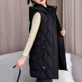 thumbnail image 6 of Wancir Women's Long Puffer Vest Cotton Sleeveless Puffy Jacket with Removable Hood, 6 of 7