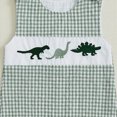 thumbnail image 5 of Baby Onesies Boy Dinosaur Embroidery Print Sleeveless Romper Jumpsuit Newborn Summer Overall Outfit, 5 of 8