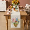 thumbnail image 2 of Spring Flowers Basket Table Runner 60 Inches, Vintage Colorful Floral Bed Runner Dresser Scarves Tabletop for Indoor Outdoor Parties/Ceremony/Banquet, 13" x 60", 2 of 8