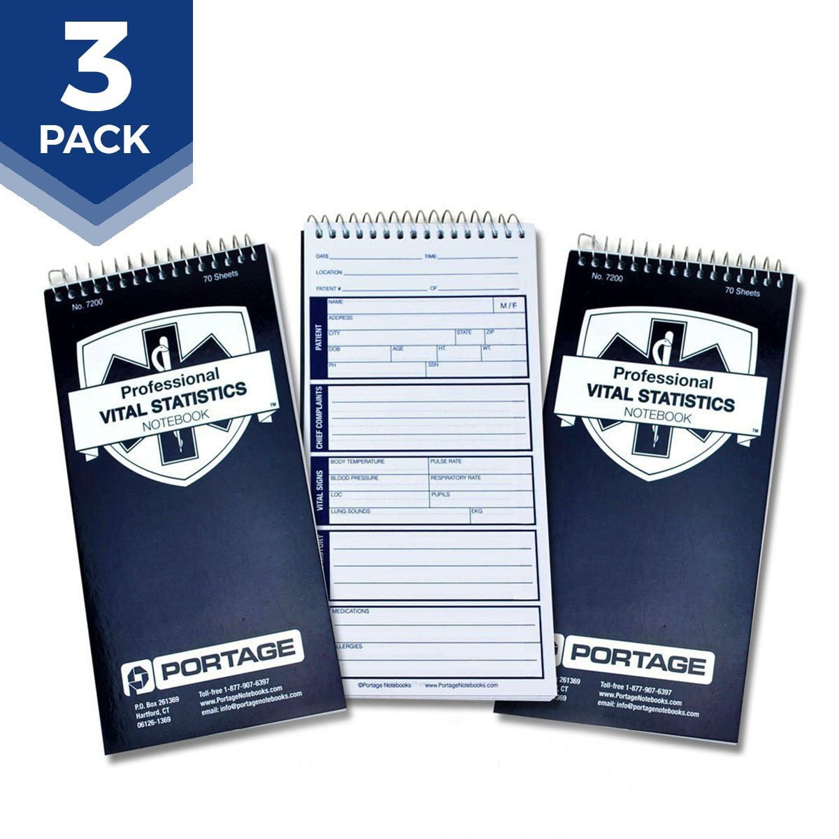 EMT/First Responders Vital Statistics Notebook 8” x 4” Medical