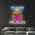 thumbnail image 4 of Handmadetneonsign En La Casa Hay Frijoles Neon Sign, Frijoles Wall Art Decor, Mexican Beans Wall Decor, 4 of 5