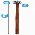 thumbnail image 2 of HAWK Ball Pein Hammer | 4 Ounce (113.4 grams) | Dual-Sided Drop-Forged Steel Head | 10" (25.4 cm) Length | Ideal for Jewelers & Crafters, 2 of 7