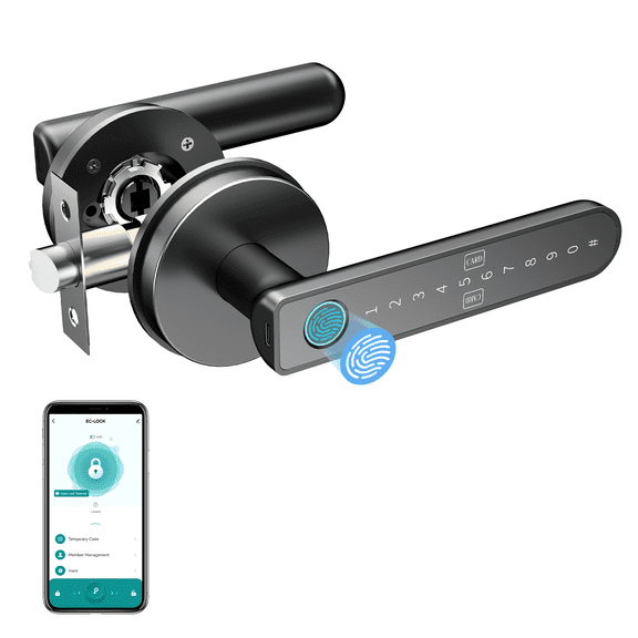 Smart Fingerprint Door Lock Biometric Keyless Entry Door Knob with Keypads by Gavdhe for Home