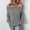 Gray, variant on Aoochasliy Womens Sweaters Clothes Pullover Cardigan Solid Long Sleeve One Shoulder Cardigan Tops