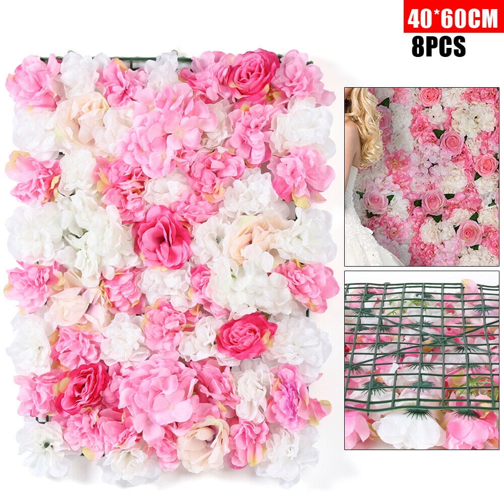Romantic Artificial Flower Wall Panels Wedding Venue Floral Decor