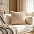 thumbnail image 2 of Pillow Covers 18x18,Throw Pillow Covers,Corduroy Throw Pillow Covers,Soft Breathable Solid Color Pillow Shams with Hidden Zipper Washable Decorative Pillowcase for Home Sofa Bedroom(Beige 18*18in), 2 of 6