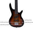thumbnail image 6 of Ktaxon 34in 4-String 24-Fret Basswood Bass Guitar for Beginner, Brown, 6 of 8