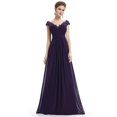 thumbnail image 1 of Élégante Robe de Soirée Formelle A-line V Neck, 1 of 3