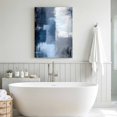 thumbnail image 5 of Canvas Wall Art Dark Blue Color Block Canvas Art Print Abstract Shabby Pictures Wall Decor for Living Room Bedroom Artwork Decorations Stretched Framed Ready to Hang 12"x18", 5 of 9
