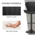 thumbnail image 6 of Hawsaiy Modern Swivel Bar Stools Set of 2, Faux Leather Upholstered Counter Height Bar Chairs, Waterproof Barstools for Kitchen Island & Home Bar,Black, 6 of 10