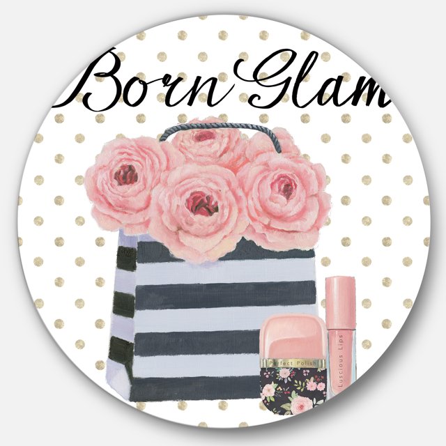 Designart 'Simply Splendid II' Art Mural Cercle en Métal Glam - Disque de 36