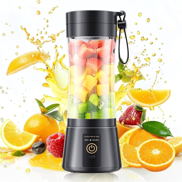 Portable Blender, Cordless Personal Smoothie Blender with USB Rechargeable & 6 Blades, Compact Mini Juicer Powerful Blending for Shakes Fruits Veggie