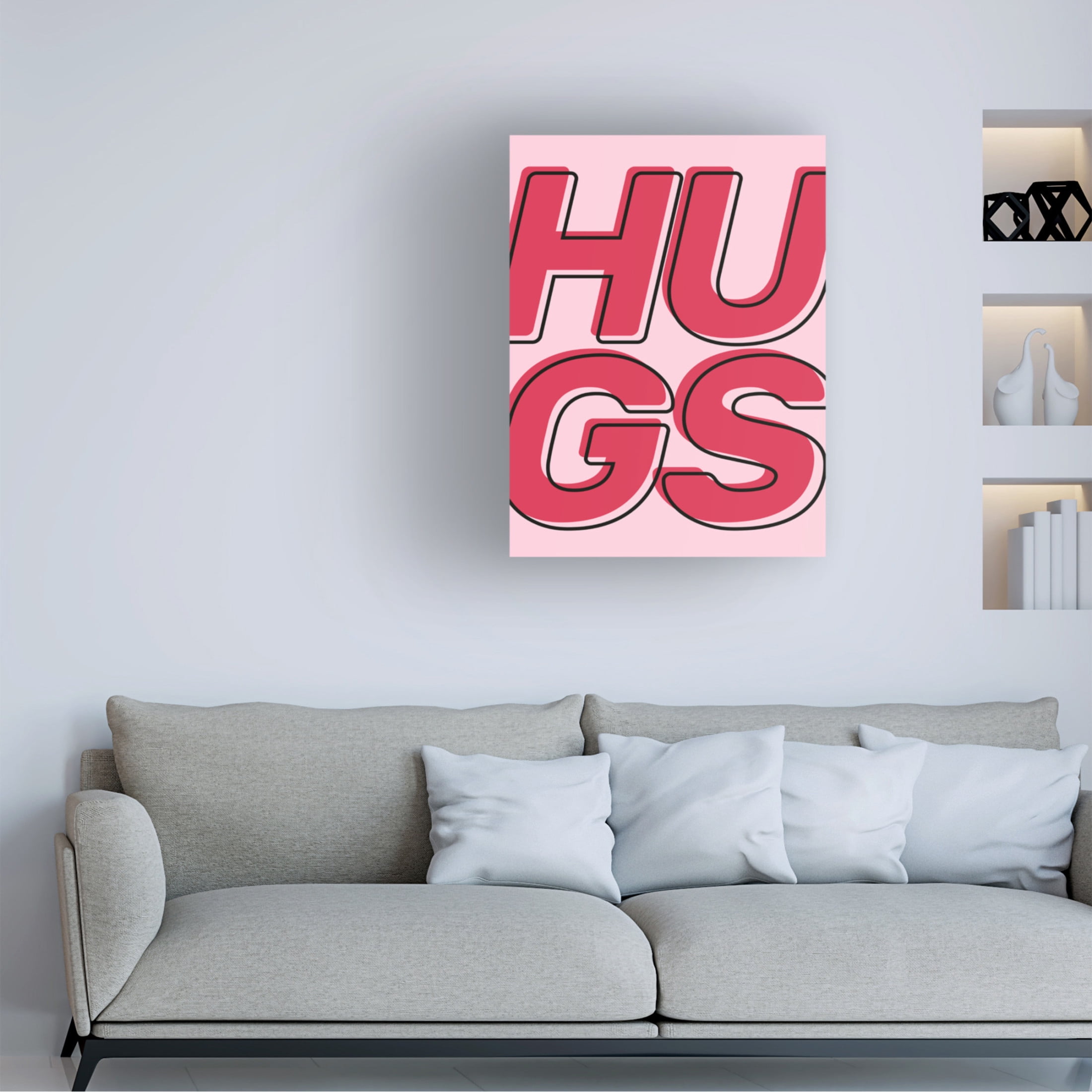 Trademark Fine Art Frankie KerrDineen Hugs Canvas Wall Art