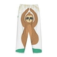 thumbnail image 5 of Junzan Cute Sloth In Yoga Pose Tree Women'S Pajama Pants Drawstring Comfy Sleep Bottoms With Pockets, 5 of 9