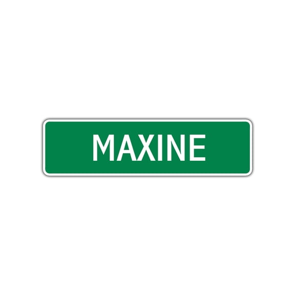 Maxine Girls Name Letter Printed Label Indoor Outdoor Novelty Wall Plaque Decoration Aluminum Sign 4"x13.5"